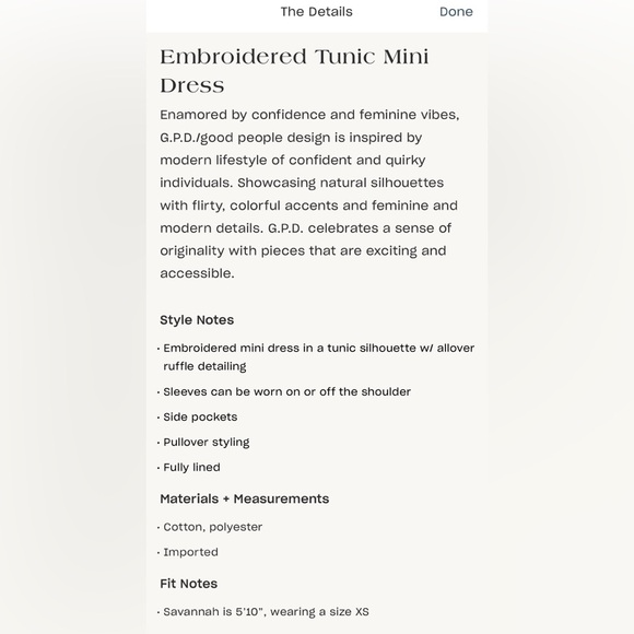 Embroidered Tunic Mini Dress - Picture 4 of 4